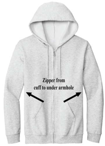 Adaptable Full Zip Hoody - Ash Grey