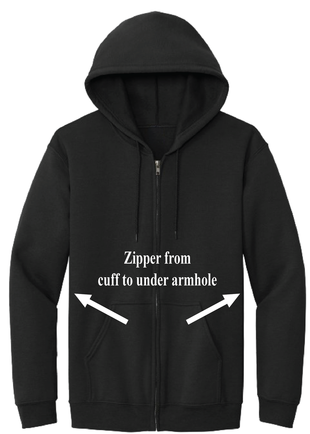 Adaptable Full Zip Hoody - Black