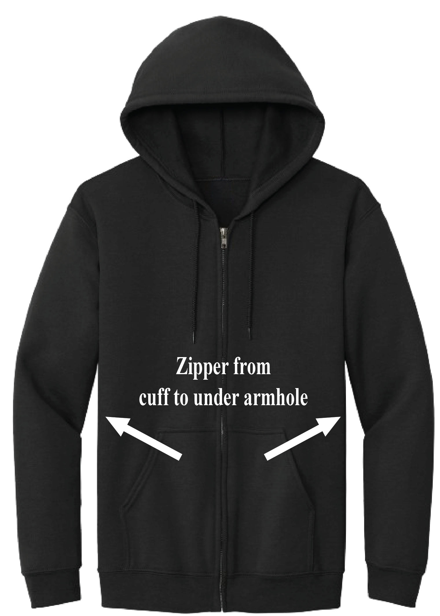 Adaptable Full Zip Hoody - Black