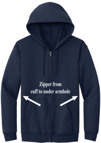 Adaptable Full Zip Hoody - Navy Blue