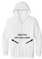 Adaptable Full Zip Hoody - White