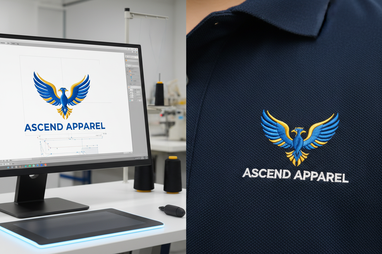 digitizing a logo for garments