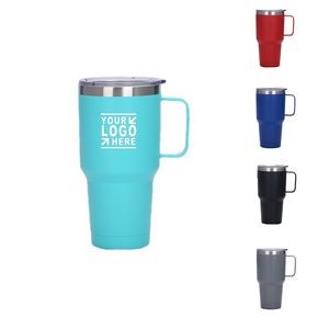 Navy Blue 13oz Double Wall Stainless Steel Explorer Mug w Handle Cold/Hot